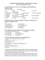 13 đề KT học kì II Tiếng Anh 8.