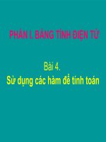 bài 4: sử dụng hàm để tính toán