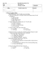 ĐỀ THI HỌC KỲ II - ĐỊA 8