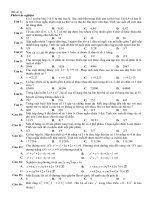MỘT SỐ ĐỀ THI KÌ 1(đáp án) 11-NC