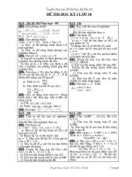 tuyển tập  đề thi học kỳ I líp 10 - THPT Thái Phiên - HP