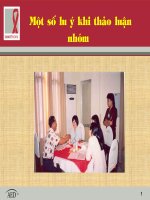 một số lưu ý khi thảo luận nhóm