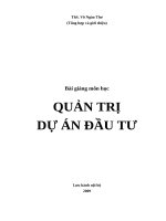 quản trị dự án đầu tư