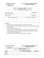 Đề thi HSG Anh Tỉnh Nghệ An lớp 9 Năm 2008