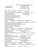 Đề thi &ĐA tuyển sinh 10 đại trà môn địa 2