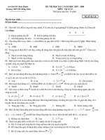 Kiểm tra Vật lý 12 học kỳ I