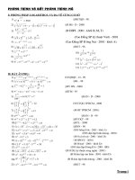 tuyen tap cac bai PT va BPT mu qua cac de thi DH