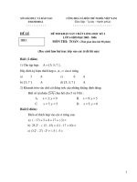 KT  học kỳ 2 của SGD THanh Hóa đề lẻ