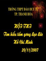 tìm hiểu tấm gương đạo đức Hồ Chí minh