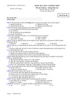 Đề thi thử TNTHPT của BỘ KPB