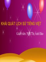 Khái quát lịch sử tiếng Việt