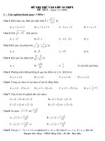 Một số Đề thi thử vào lớp 10 (tổng hợp)