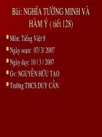 Nghĩa tường minh và hàm ý