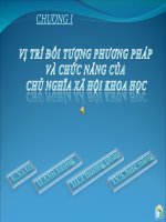 Vị trí, đối tượng, phương pháp, chức năng của chủ nghĩa xã hội khoa học