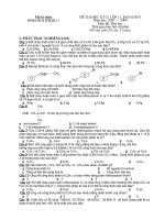 Đề thi HKII lớp 11 Môn Hóa