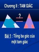 Chương II - Bài 1: Tổng ba góc trong một tam giác