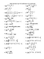 Bài tập: Giới hạn hàm số