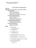 Ôn tập Toán 10 học kỳ II