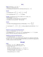 Đề ôn ĐH có đáp án-đề 1