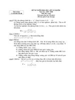 Đề thi & đáp án tuyển sinh 10 Chuyên Môn Toán 2