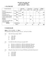 Noel 2008-Đề thi Lịch sử  HK1 lớp 8 kèm đáp án (Đề 10)