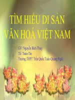 Tìm hiểu di sản văn hóa Việt Nam