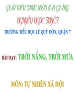 bài: Trời nắng, trời mưa