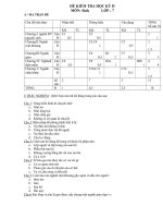 Noel 2008-Đề thi Sinh HK1 và đáp án lớp 7(Đề 05)