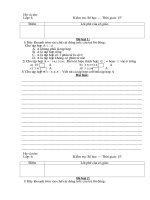 Đề kiểm tra 15'' - 1 tiết học kỳ 1 lớp 6