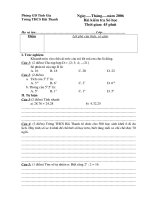 Kiểm tra Số học 6