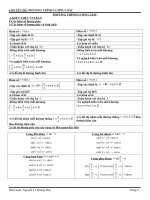 Ôn tập toán 11 - Phương trình lượng giác