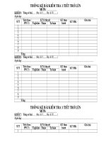 Mẫu thống kê các tiết KT (từ  1 tiết trở lên)