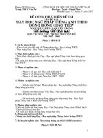 Đề tài Dạy NP TA giao tiếp