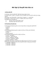 Bài tập lý thuyết hữu cơ