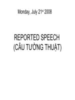 Reported speech- AV12