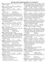 ĐỀ TRẮC NGHIỆM CỤC KHẢO THÍ