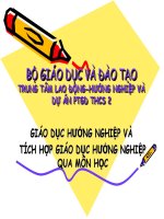 Tích hợp GD Hướng nghiệp vào môn hóa học
