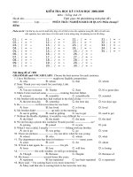 Kiểm tra HK I 2008-2009