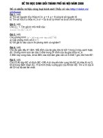 Đề thi học sinh giỏi Toán 9 TP Hà Nội 2008