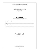 Sổ liên lạc cho HS TH mới