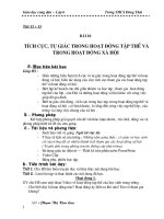 Tiết 12: Tích cực tự giác trong các hoạt động tập thể và hoạt động xã hội