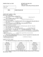 Đề kiểm tra HK II Sử 6