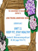 Unit 11: Keep fit, stay healthy