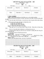 Đề thi môm địa lý HK II