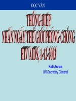 Bài. Thông điệp nhân ngày thế giới phòng chống HIV/AIDS