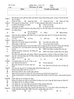 Bài Kiểm tra HK II