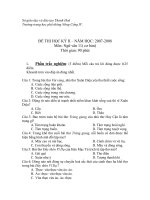 Đề kiểm tra HK II, lớp 11(cơ bản)