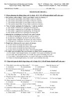 KIEM TRA 45 LAN 3 -TIENG ANH 12 NANG CAO