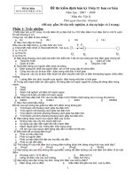 Đề thi  BKI lớp 11 CB Môn Lý 1