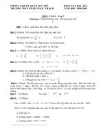 Đề kiểm tra ki I - Toán 7